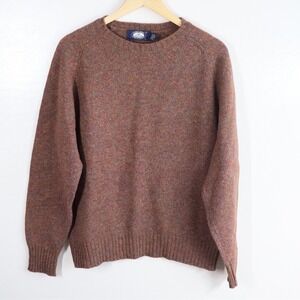 Vintage Knights Bridge Wool Sweater Men's XL Made in Scotland Raglan Knit